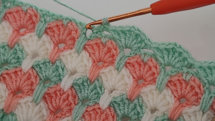 Easy and Quick crochet baby blanket pattern for beginners ~Trend 3D Crochet Blanket Pattern