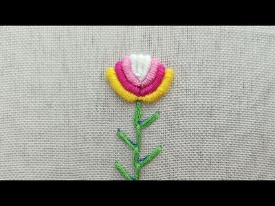 Easy Bullion Stitch Little Flower Hand Embroidery For Beginners#shorts