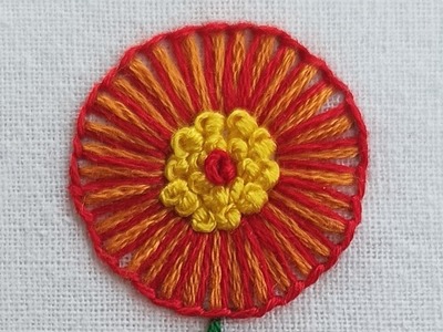 Easy Button Hole Stitch Flower Hand Embroidery For Beginners#shorts#easy tricks ❤❤