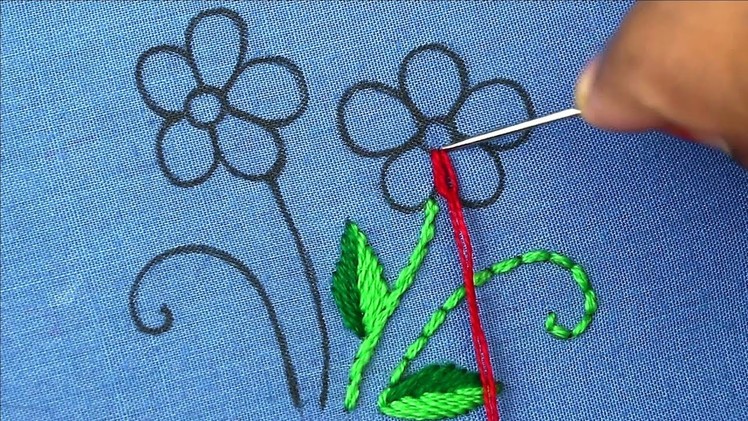Easy flower embroidery | Super Unique Flower Embroidery Tutorial,Hand  Embroidery for Beginner,