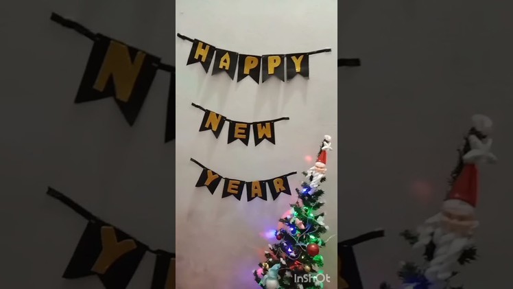 #easy new year decoration banner at home # DIY # shorts # you tube # 2022????????