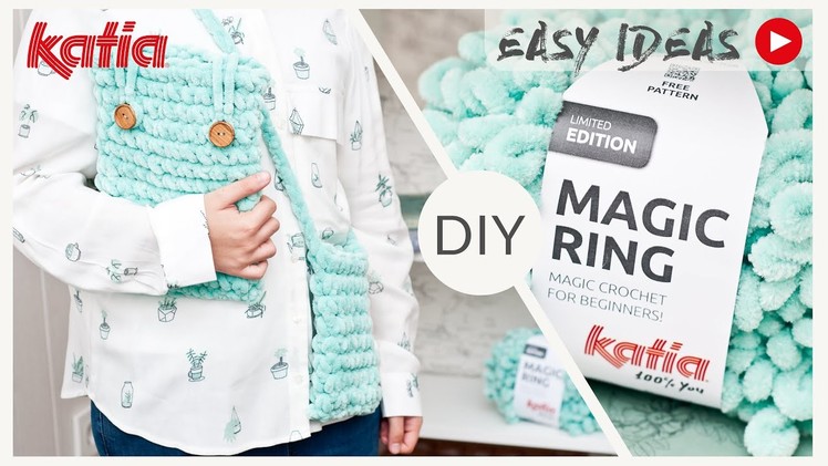 ???? Funda para tablet y móvil ♾️ Ideas DIY con Katia Magic Ring, lana de bucles fácil de tejer