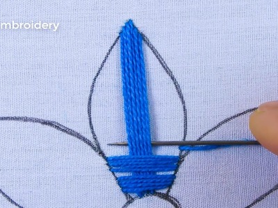 Hand Embroidery Amazing Crochet Kniting With Embroidery Needle Easy 3d Flower Making Tutorial