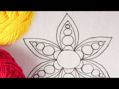Hand embroidery easy sewing ???? flower design | bordado a mano paso a paso