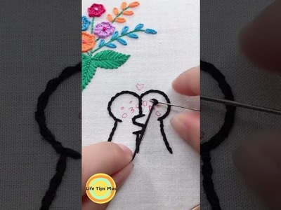 Hand Embroidery: Meme.Amazing Embroidery Stitches For Beginners.Guide to Sewing. #shorts
