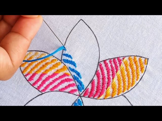 Hand Embroidery, Super Easy Flower Embroidery Tutorial, Flower Stitches, Amazing Flower Embroidery