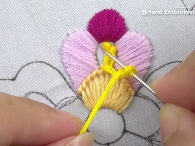 Hand embroidery super easy amazing flower design beautiful needle work for beginners