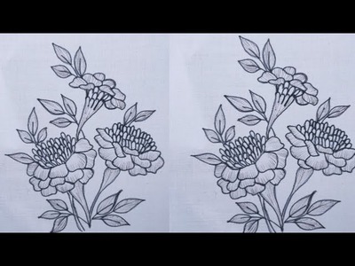 Hand embroidery: Sweet embroidery design - Easy flower embroidery - All over embroidery