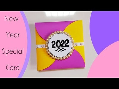 Happy new year card 2022 | Easy handmade new year card making | Very simple new year card