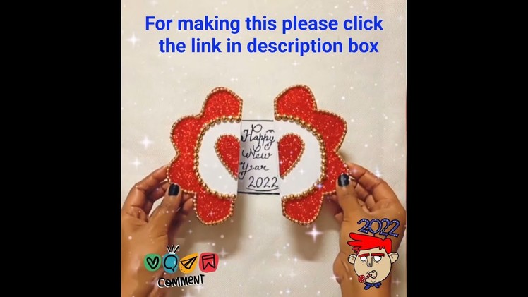 Happy new year card 2022 | how to make new year greeting card ???????? #short #youtubeshorts #artfromdilse