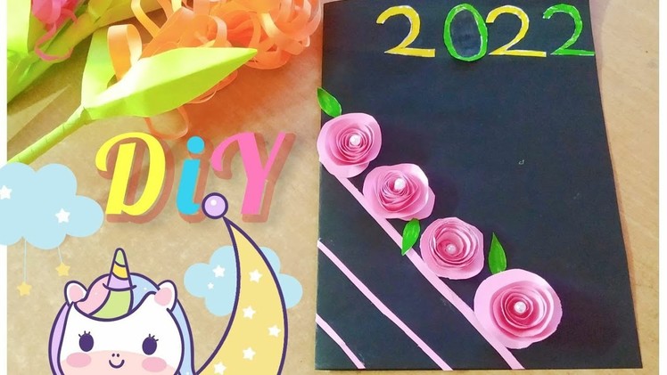 Happy new year card making\2022.easy to make at home.
