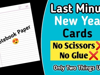 Happy New Year Greeting Card With Notebook Paper????. Easy Happy New Year Gift Idea. New Year Card 2022