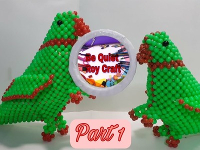 How to make a beautiful beads parrot????????? (Part 1) ||  Be Quiet Roy Craft ||