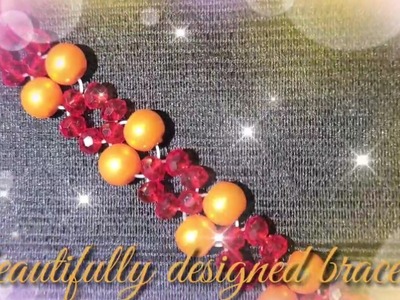 How to make a beautifully.designed bracelet with beads.Rose Handicrafts