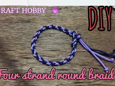 How to make a four strand round braid