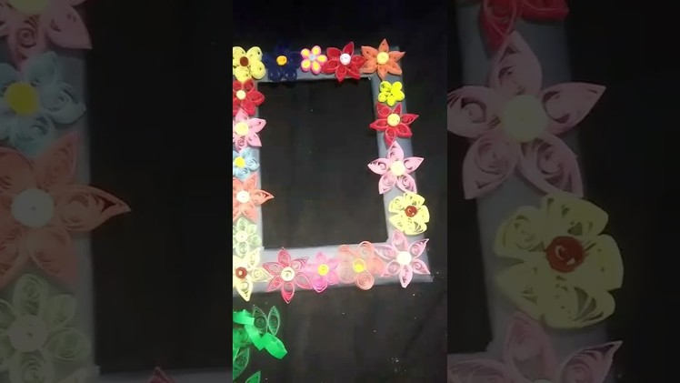 How to make a photo frame in paper | quilling flower making #shorts #papercraft #diy #paper #craft