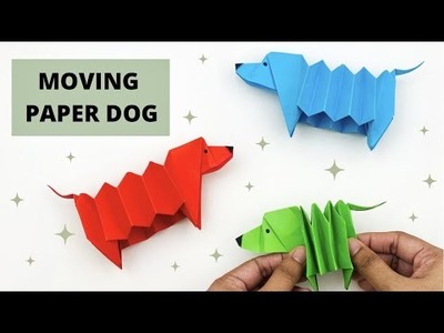 How To Make Easy Moving Paper DOG Toy For Kids. paper craft. Paper Craft Easy. KIDS crafts