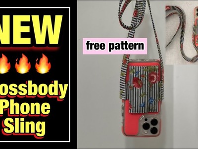 Make A Fabric Cell Phone Purse ~ Crossbody Fabric Phone Sling