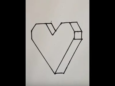 Making 3D Heart | 3D Heart making with pencil | How to Draw an Optical Illusion Heart