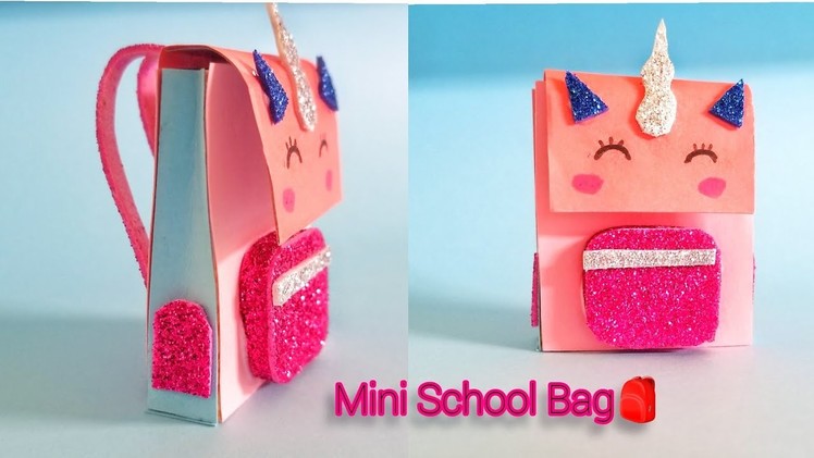 Mini School Bag||How To Make Mini School Bag At Home Easily