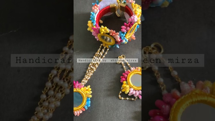 Multi coloured haldi jewellery. get ur’s customise mirza #haldijewellery #handmadejewelry #diy