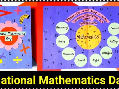 National mathematics day card idea.Mathematics day card.handmade mathematics day card idea.card idea