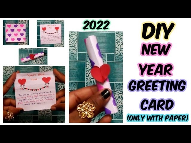 New Year Greeting Card 2022. last min greeting card. orgami paper craft. (1 min video)  #shorts #diy