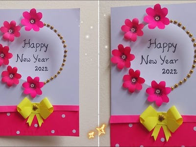 New Year Greeting Card | How to Make New Year Greeting Card | Easy Handmade Greeting Card