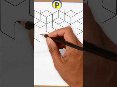 Optical illusions drawings | 3d drawing easy | how to draw 3d illusions | #shorts