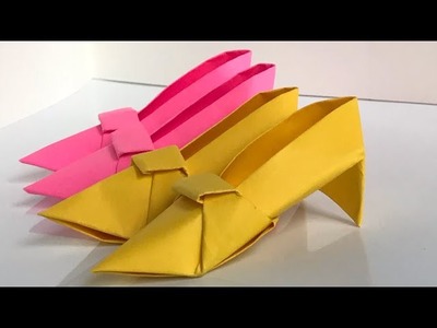 Paper shoes ????????\origami shoes \doll shoes\how to make paper shoes \#shorts