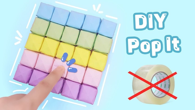 [Quyensachnho] Cách làm Pop It hình Vuông - K băng dính | DIY Rainbow Square Pop It | Pop It Fidgets