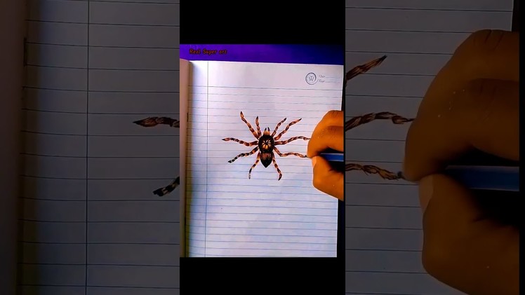 Realistic 3D Spider NT Drawings #shorts Video #155