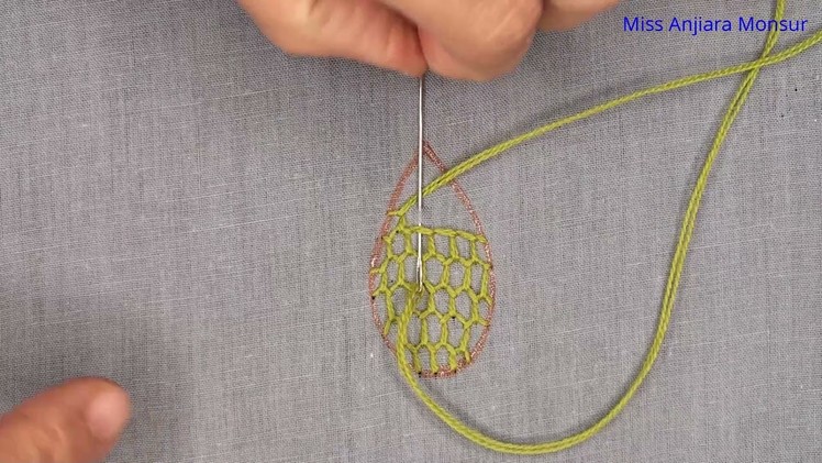 Single Cute Hand Embroidery Leaf Design, Leaf Design Hand Embroidery