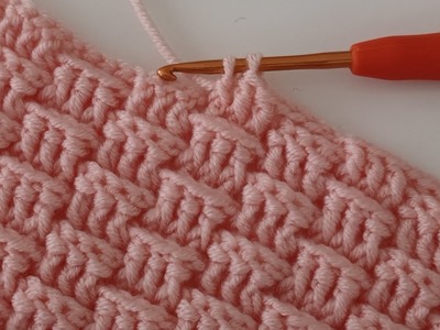 Super easy crochet baby blanket brick pattern for beginners ~ Trend 3D Crochet Blanket Pattern