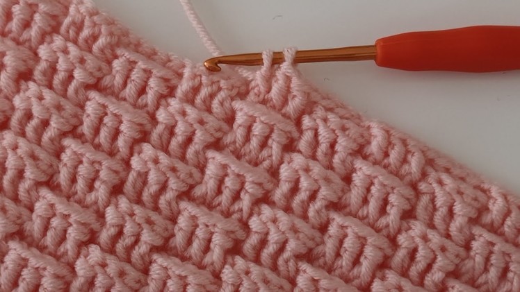 Super easy crochet baby blanket brick pattern for beginners ~ Trend 3D Crochet Blanket Pattern