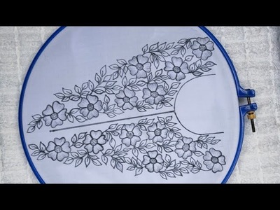 Very attractive neckline embroidery: Hand embroidery - Kurti embroidery - All over embroidery