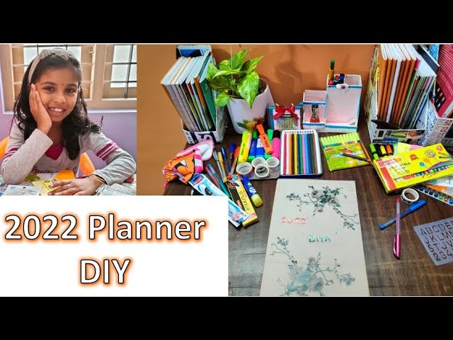 2022 planner for students | My first Planner | DIY journal making in Malayalam