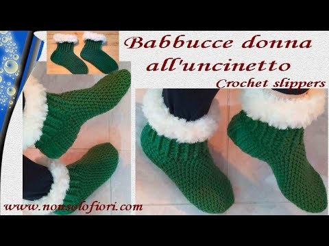 Babbucce donna all'uncinetto Slippers crochet #babbuccedonna #babbucceuncinetto  #slipperscrochet