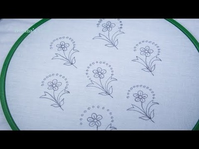 Beautiful All Over Embroidery for Dresses, Easy All Over Design, Hand Embroidery Design