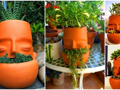 Best out of waste bottle | Tribe face planter | Planter with plastic bottle | Arush Diy craft ideas