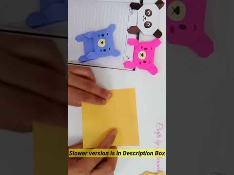 Bookmarker easy with paper | #shorts #youtubeshorts #ytshorts #oneminutecraftvideo #papercrafts