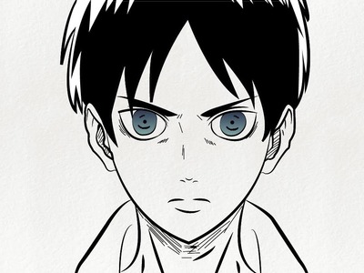 Come disegnare EREN JAEGER (Attack on Titan Disegni Facili) Disegni facile e facilissimi