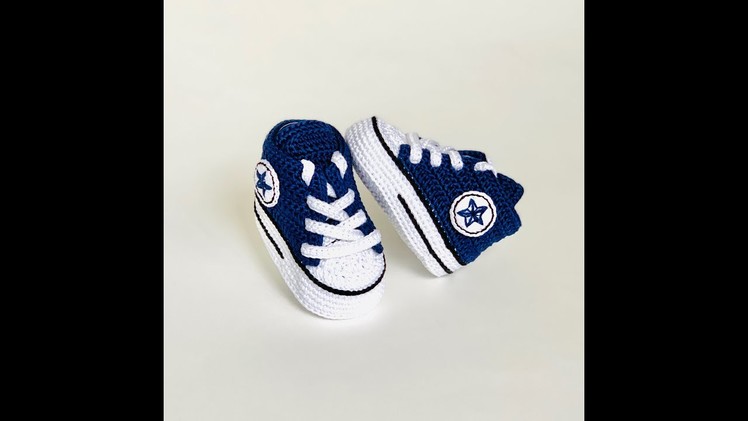 Converse for baby booties CROCHET PATTERN sneakers newborn, link to pattern in the description