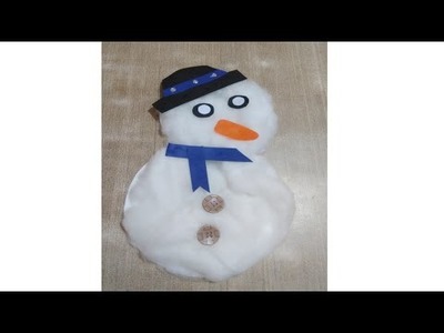 Cotton snowman for christmas. snowman craft idea #short #ytshorts