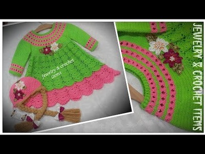 Crochet Baby Dress With Sleeves