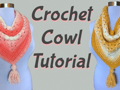 Crochet Granny Stitch Tassel Cowl  TUTORIAL | DIY