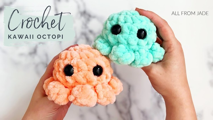 CROCHET KAWAII BABY OCTOPUS - Tutorial *NO SEWING REQUIRED* - Right-Handed version