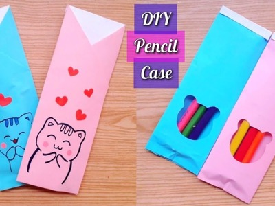 Cute DIY Pencil Case from Paper. Handmade Pencil Case. Paper Craft. Paper Origami