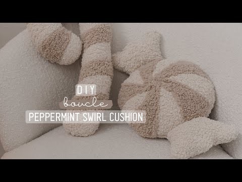 DIY Boucle Peppermint Swirl Cushion | Draft a Pattern + Sew