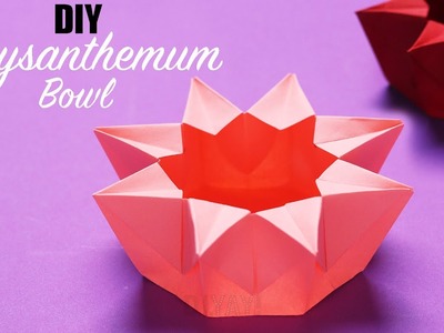 DIY : Chrysanthemum Bowl | Origami Chrysanthemum Bowl | Paper Craft